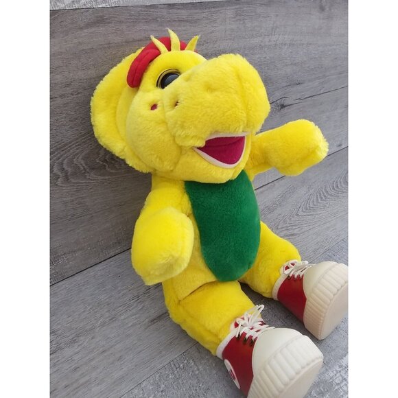 Vintage Barney Friend BJ Plush Dinosaur With Sneakers Stuffed Animal Toy - Picture 4 of 9